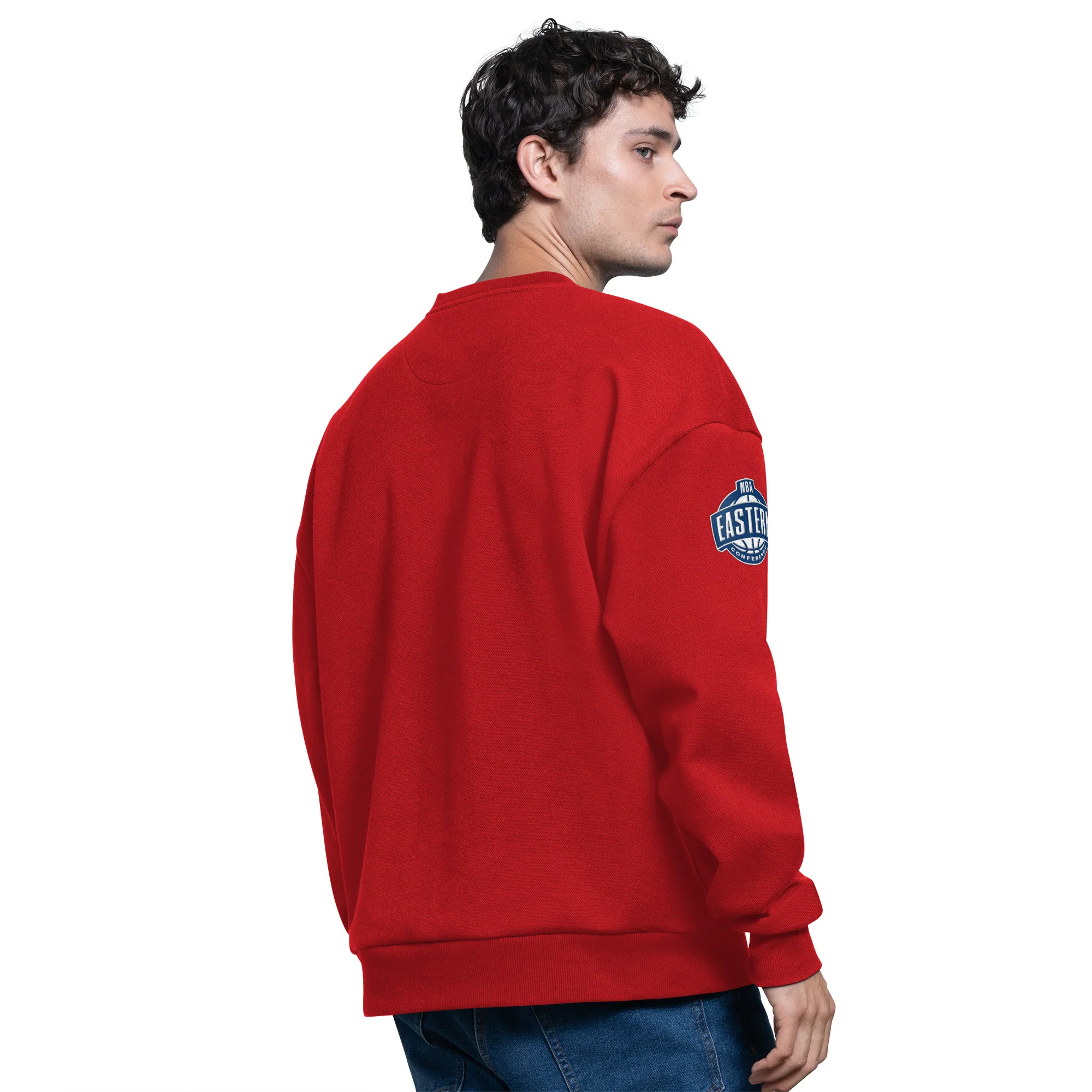 Starter/GIII Hawks Red Blitz Pique Sweatshirt - Image 2