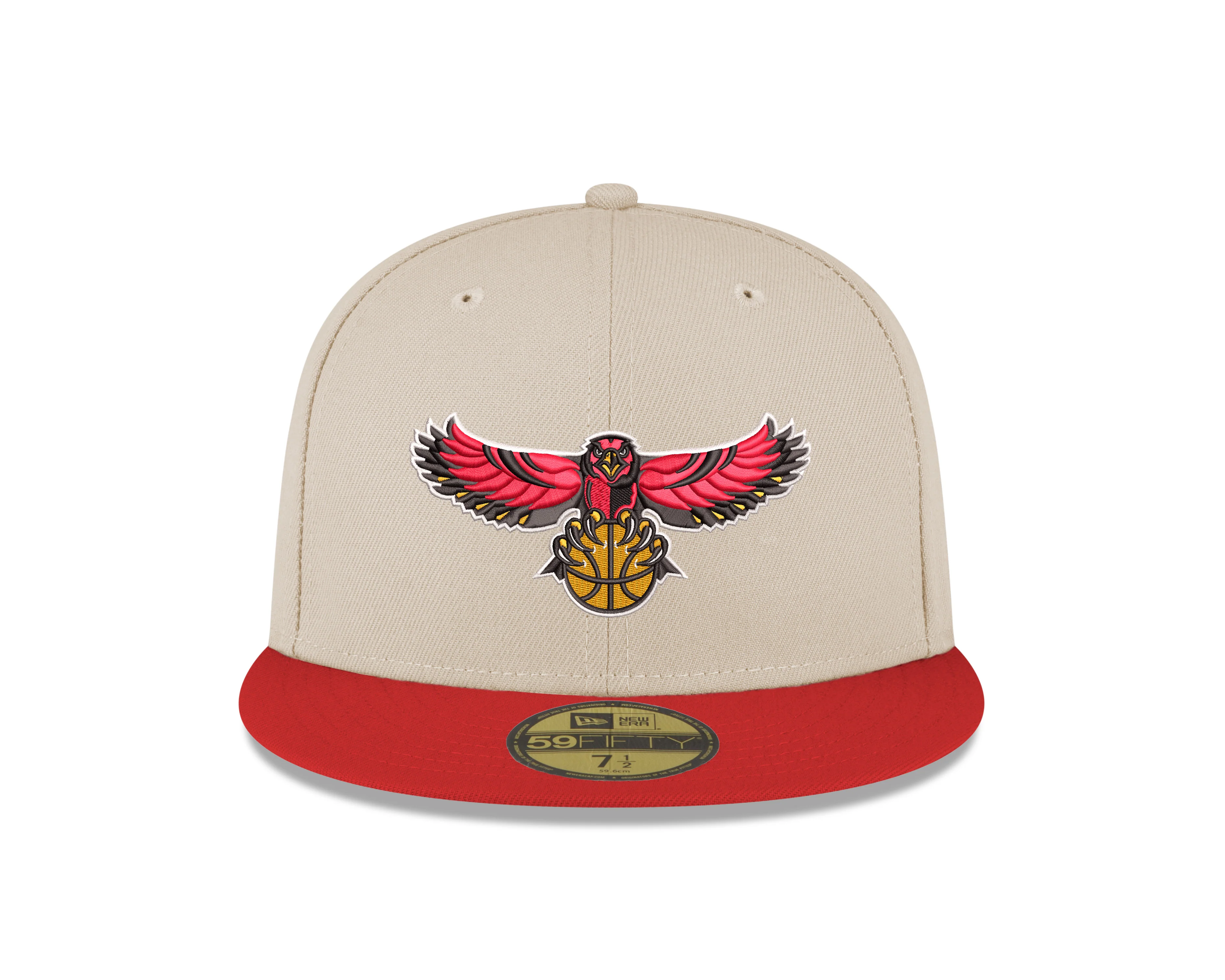 New Era Hawks Bird Logo Cream Fitted Hat - Image 4