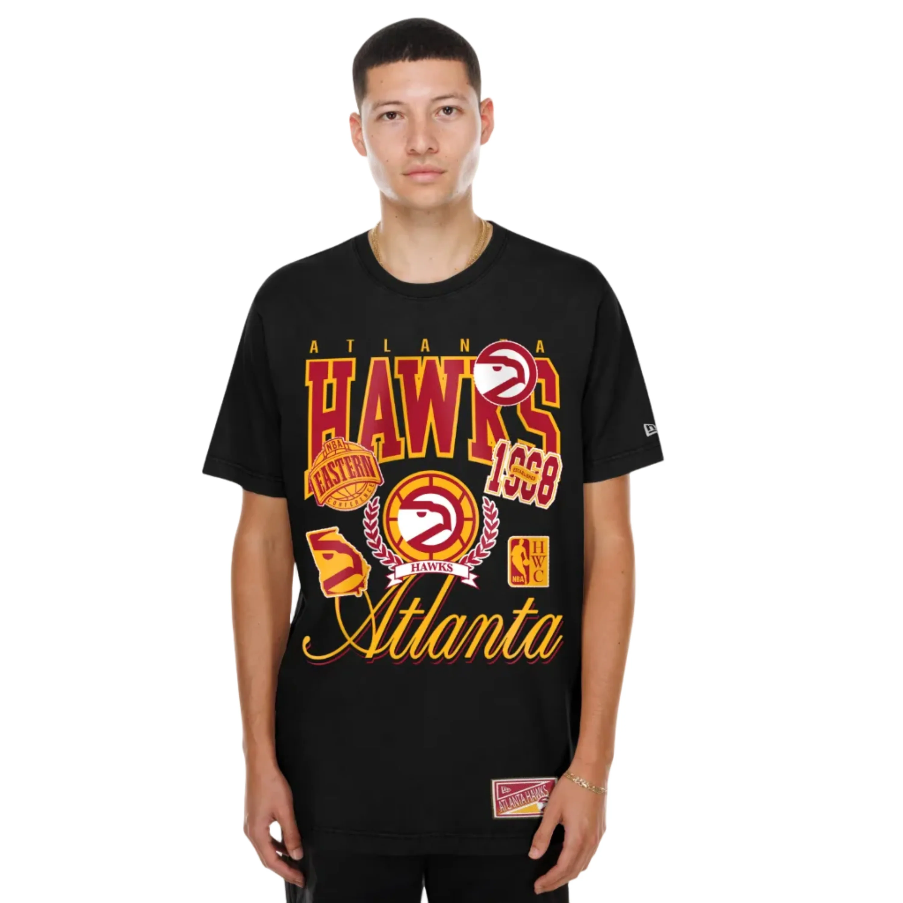 New Era Hawks Vintage Script Throwback Tee - Image 2