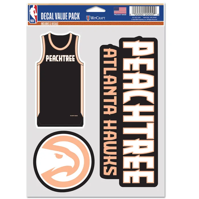 WinCraft Peachtree 3.0 Fan Decal Sticker Pack